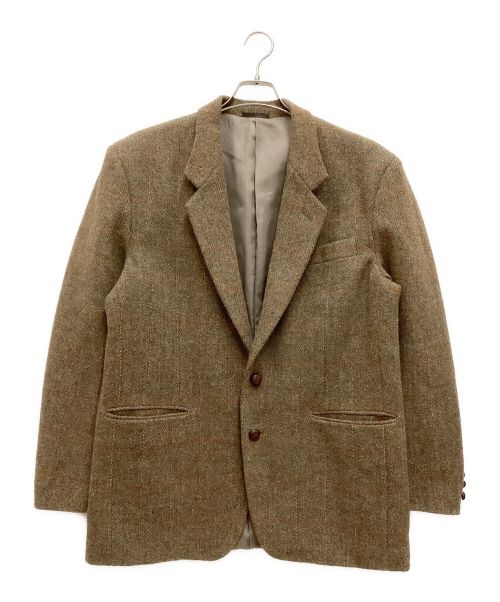 Harris Tweed（ハリスツイード）Harris Tweed (ハリスツイード) ウールテーラードジャケット ブラウン サイズ:Mの古着・服飾アイテム