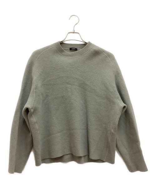 YLEVE（イレーヴ）YLEVE (イレーヴ) SUPER MILLED WOOL KNIT / スーパー ミルド ウール ニット グレー サイズ:Fの古着・服飾アイテム