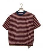 DAIWA PIER39ダイワ ピア39）の古着「TECH DRAWSTRING MULTI BORDER S/S TEE」｜レッド×ネイビー