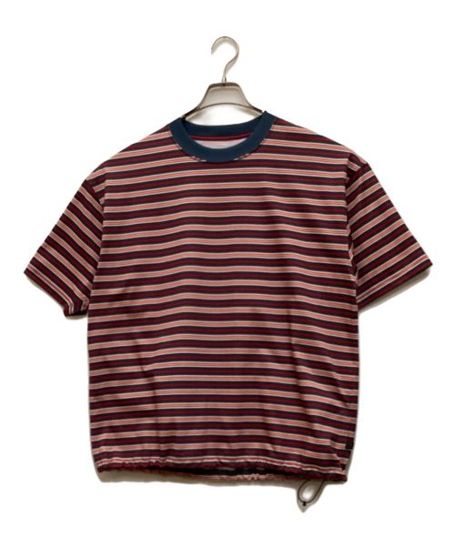 DAIWA PIER39（ダイワ ピア39）DAIWA PIER39 (ダイワ ピア39) TECH DRAWSTRING MULTI BORDER S/S TEE レッド×ネイビー サイズ:Freeの古着・服飾アイテム