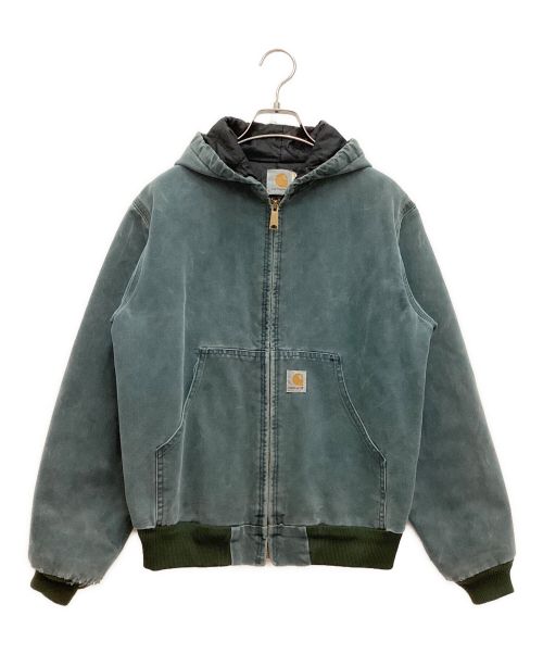 CarHartt（カーハート）CarHartt (カーハート) アクティブジャケット　コットン　キャンバス　キルティング　フーディ　星型タグ ハンターグリーン サイズ:LARGEの古着・服飾アイテム