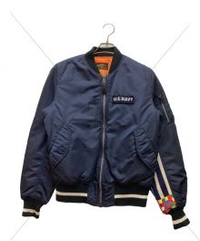 uniform experiment×ALPHA×FRAGMENT DESIGN（ユニフォームエクスペリメント×アルファ×フラグメントデザイン）の古着「MA-1ジャケット　リバーシブル　ブルゾン」｜ネイビー