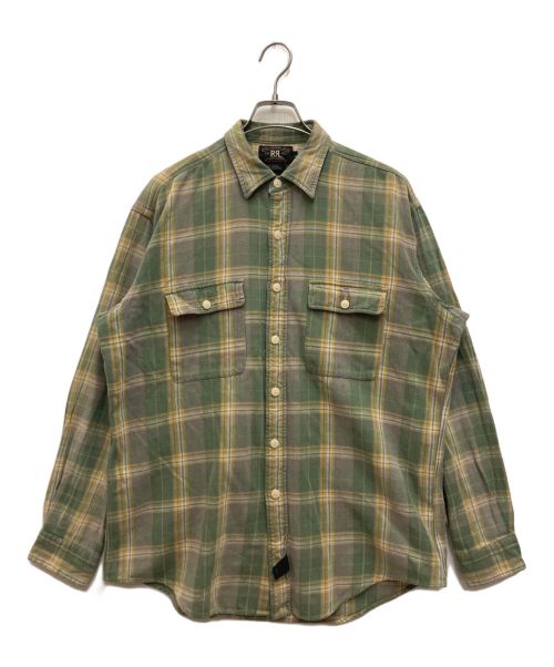 RRL（ダブルアールエル）RRL (ダブルアールエル) 90s チェックネルシャツ グリーン サイズ:SIZE Lの古着・服飾アイテム