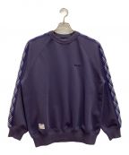 Schottショット）の古着「TAPING JERSEY CREW SWEAT / テーピング ジャージ クルースウェット」｜パープル