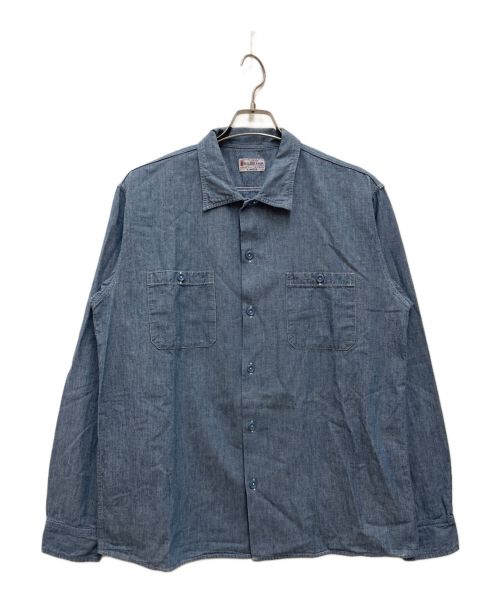 BUZZ RICKSON'S（バズリクソンズ）BUZZ RICKSON'S (バズリクソンズ) ブルーシャンブレーシャツ　コットン インディゴ サイズ:LARGEの古着・服飾アイテム