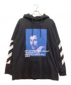 OFFWHITEオフホワイト）の古着「Diagonal Berini Hooded Sweatshirt / ダイアゴナル ベリニ フーデッド スウェットシャツ」｜ブラック