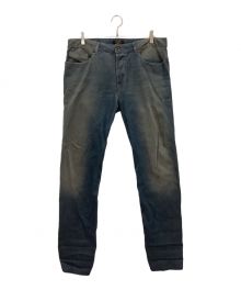 DIESEL Black Gold（ディーゼル ブラック ゴールド）の古着「デザインカットオフUSED加工デニム」｜インディゴ