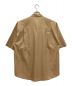 AURALEE (オーラリー) WASHED FINX TWILL BIG HALF SLEEVED SHIRT / ウォッシュド フィンクス ツイル ビッグ ハーフスリーブ シャツ ベージュ サイズ:4 未使用品：16000円