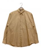 AURALEEオーラリー）の古着「WASHED FINX TWILL BIG SHIRT / ウォッシュド フィンクス ツイル ビッグ シャツ」｜ベージュ