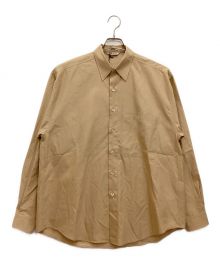 AURALEE（オーラリー）の古着「WASHED FINX TWILL BIG SHIRT / ウォッシュド フィンクス ツイル ビッグ シャツ」｜ベージュ