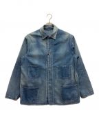 A.PRESSEアプレッセ）の古着「Unknown Vintage Denim Coverall / アンノウン ヴィンテージ デニム カバーオール 24SS」｜インディゴ