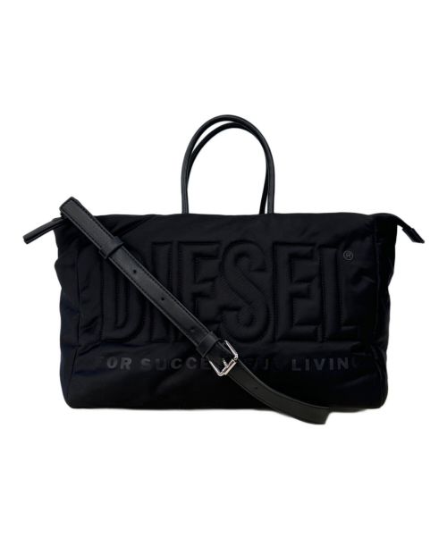 DIESEL（ディーゼル）DIESEL (ディーゼル) ロゴキルトショルダーバッグ ブラックの古着・服飾アイテム