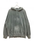 Carhartt WIPカーハート）の古着「Hooded Vista Sweat / フーデッド ビスタ スウェット　プルオーバーパーカー　ピグメントダイ加工」｜グレー