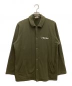 FreshService×LOOPWHEELERフレッシュサービス×ループウィラー）の古着「Coach Jacket/ コーチジャケット　スウェット　バックロゴ」｜オリーブ