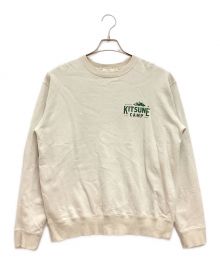 maison kitsune（メゾンキツネ）の古着「CAMP SWEAT SHIRT / キャンプ スウェット シャツ」｜ベージュ