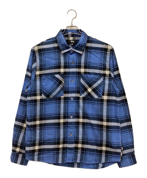 stussy（ステューシー）stussy (ステューシー) CLASSIC BAILEY PLAID LS SHIRT / クラシック ベイリー プレイド ロングスリーブ シャツ ブルー サイズ:Sの古着・服飾アイテム