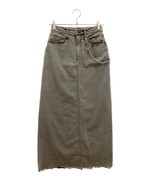 GOOD GRIEF!（グッドグリーフ）GOOD GRIEF! (グッドグリーフ) CUT OFF HEM DENIM LONG SKIRT / カットオフ ヘム デニム ロングスカート　L'appartement ブラック サイズ:1の古着・服飾アイテム