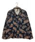 KITH（キス）の古着「L/S Thompson Printed Camp Collar Silk Cotton Shirt / ロングスリーブ トンプソン プリント キャンプ カラー シルク コットン シャツ」｜ネイビー