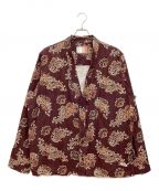 KITHキス）の古着「Printed Sullivan Shirt Pasley / プリント サリバン シャツ ペイズリー」｜ワインレッド