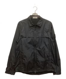 STONE ISLAND（ストーンアイランド）の古着「GARMENT DYED CRINKLEREPS OVERSHIRT JACKET　ナイロン　ガーメントダイ」｜ブラック