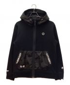 A BATHING APEアベイシングエイプ）の古着「UNIVERSE LOGO ZIP HOODIE」｜ブラック