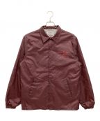 WACKO MARIAワコマリア）の古着「UP IN SMOKE Cheech & Chong COACH JACKET / アップ イン スモーク チーチ & チョン コーチジャケット」｜レッド