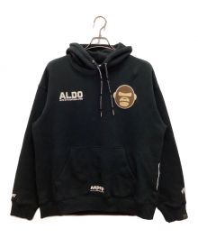 Aape BY A BATHING APE（エーエイプ バイ アベイシングエイプ）の古着「AAPE THEME HOODIE / AAPE テーマ フーディー　プルオーバーパーカー　ワッペン」｜ブラック