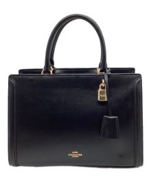 COACH（コーチ）の古着「Zoe Carryall / ゾーイ キャリーオール　2WAYバッグ　ハンドバッグ　ショルダーバッグ」｜ブラック