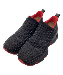 Christian Louboutin（クリスチャン・ルブタン）の古着「SPIKE SOCK DONNA FLAT NEOPRENE/スパイク ソック ドナ ネオ プレーン」｜ブラック