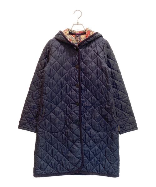 LAVENHAM（ラベンハム）LAVENHAM (ラベンハム) LIBERTYペイズリーキルティングコート ネイビー サイズ:40の古着・服飾アイテム