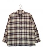 SUMARIシュマリ）の古着「HERRINGBONE OMBRE SHIRT / ヘリンボーンオンブレシャツ　チェック　ネル」｜ベージュ