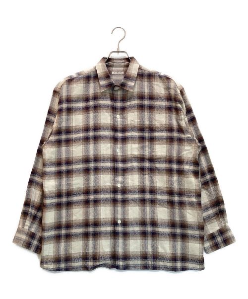 SUMARI（シュマリ）SUMARI (シュマリ) HERRINGBONE OMBRE SHIRT / ヘリンボーンオンブレシャツ　チェック　ネル ベージュ サイズ:1の古着・服飾アイテム