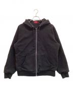 SUPREMEシュプリーム）の古着「THERMAL ZIP UP SWEAT SHIRT / サーマル ジップアップ スウェットシャツ 18AW」｜ブラック