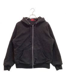 SUPREME（シュプリーム）の古着「THERMAL ZIP UP SWEAT SHIRT / サーマル ジップアップ スウェットシャツ 18AW」｜ブラック