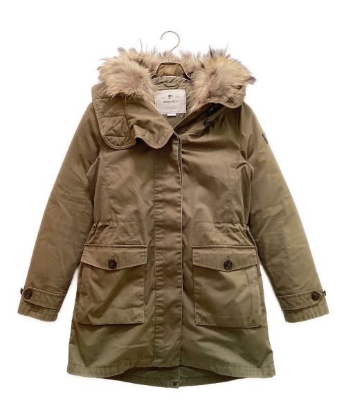 WOOLRICH（ウールリッチ）WOOLRICH (ウールリッチ) ファー付きスカーレットパーカー　モッズコート　ダウンジャケット　ファー　フーディ オリーブ サイズ:Sの古着・服飾アイテム