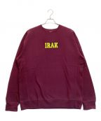 IRAKアイラック）の古着「Box Logo Crewneck Sweatshirt / ボックスロゴ クルーネック スウェットシャツ」｜ボルドー