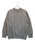 crepusculeクレプスキュール）の古着「wholegarment crewneck P/O / ホールガーメント クルーネック プルオーバー ニット ウール」｜グレー