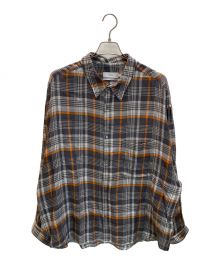 Graphpaper（グラフペーパー）の古着「Tencel Check Regular Collar Big Shirt/テンセルチェックレギュラーカラービッグシャツ」｜グレー