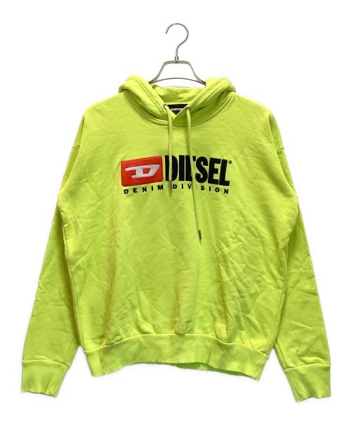 DIESEL（ディーゼル）DIESEL (ディーゼル) パーカー　ロゴ　プルオーバー イエロー サイズ:Sの古着・服飾アイテム