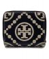 TORY BURCH (トリーバーチ) ミニウォレット　2つ折り財布　総柄 ブラック：7000円