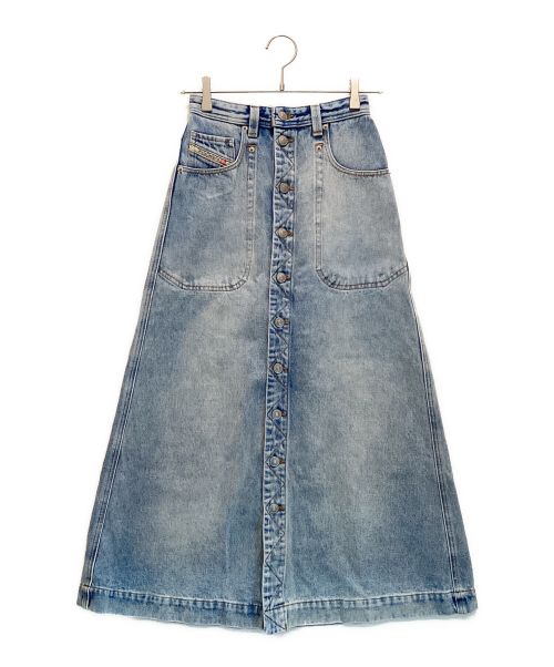 DIESEL（ディーゼル）DIESEL (ディーゼル) デニムロングスカート　DE-ALBUS-L A-LINE LONG SKIRT インディゴ サイズ:W23の古着・服飾アイテム