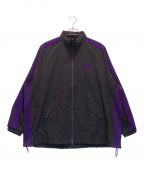 Needles×DC SHOEニードルズ×ディーシーシュ）の古着「Jog Jacket - Poly Ripstop / ジョグジャケット ポリ リップストップ」｜ブラック×パープル