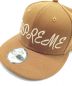 中古・古着 New Era (ニューエラ) SUPREME (シュプリーム) SCRIPT ベースボールキャップ ベージュ サイズ:	SIZE 7 3/8(58.7cm)：7000円