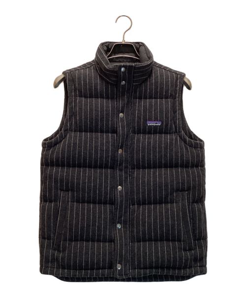 Patagonia（パタゴニア）Patagonia (パタゴニア) QUILT AGAIN VEST / キルト アゲイン ベスト　ダウンベスト　ストライプ　ウール ブラック サイズ:Sの古着・服飾アイテム