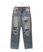 SUPPLIERサプライヤー）の古着「Distressed Denim Pants」｜ブルー