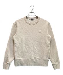 Acne studios（アクネ ストゥディオス）の古着「Fairview Face Patch Crew Neck Sweatshirt / フェアビュー フェイスパッチ クルーネック スウェットシャツ」｜ベージュ