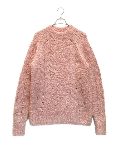 CINOH（チノ）CINOH (チノ) ALPACA RAGLAN BOTTLE NECK KNIT / アルパカラグランボトルネックニット ピンク サイズ:38の古着・服飾アイテム