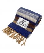 MARNIマルニ）の古着「Striped Wool Scarf / ストライプウールスカーフ　マフラー　アルパカ混」｜ネイビー