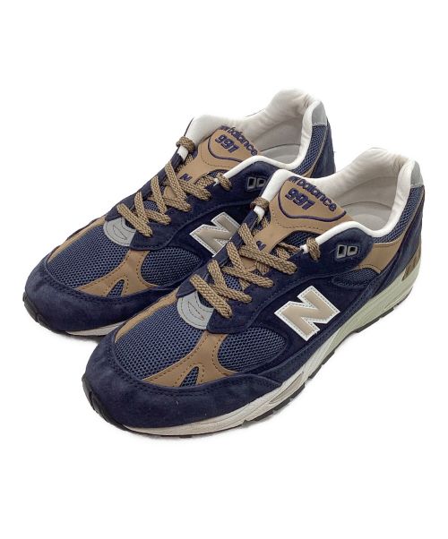 NEW BALANCE（ニューバランス）NEW BALANCE (ニューバランス) 991 スニーカー イギリス製 ネイビー×ブラウン サイズ:8の古着・服飾アイテム