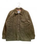 NIGEL CABOURNナイジェルケーボン）の古着「裏地チェック ヴィンテージ ハンティングジャケット　旧タグ　アングローバル期」｜オリーブ